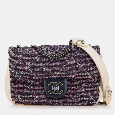 Pre-owned Chanel Multicolor Mini Rectangular Tweed Single Flap