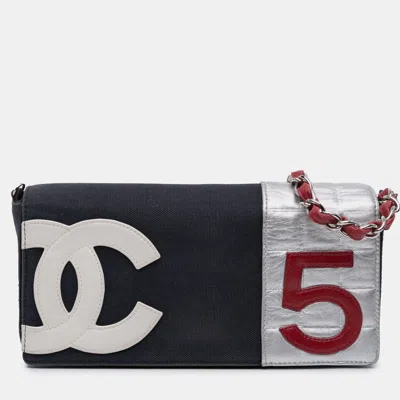 Pre-owned Chanel Multicolor Multicolor Canvas And Leather No.5 Flap