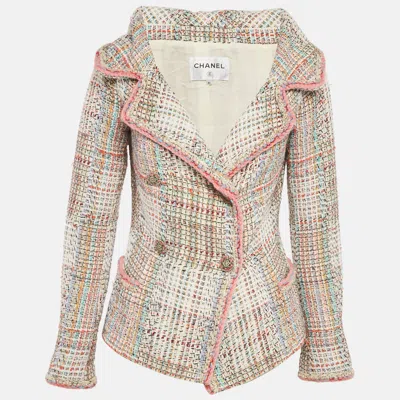 Pre-owned Chanel Multicolor Tweed Double Breasted Cuba Blazer S
