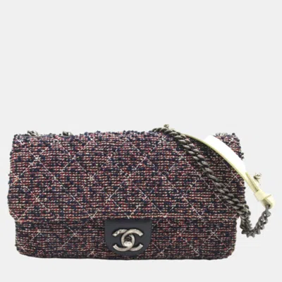 Pre-owned Chanel Multicolor Tweed Rectangular Mini Flap Bag
