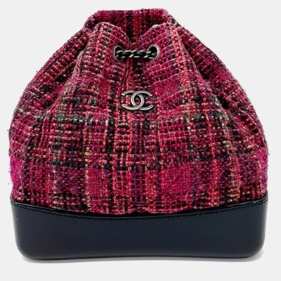 Pre-owned Chanel Multicolor Tweed Tweed Gabrielle Backpack Small