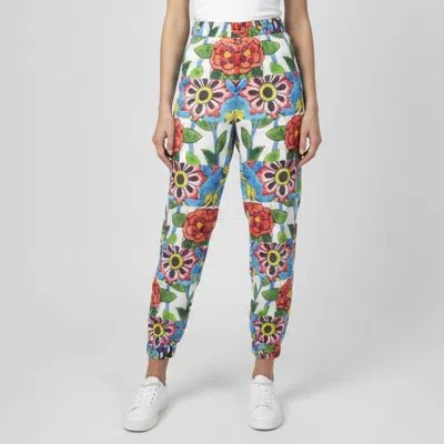 Pre-owned Chanel Multicolour Floral Print Cotton Harem Pants M In Multicolor
