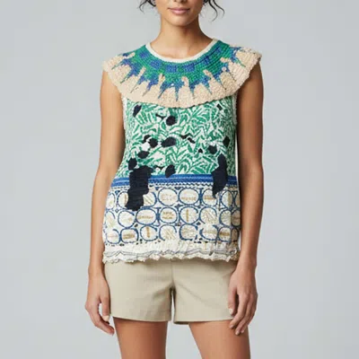Pre-owned Chanel Multicolour Wool Blend Lurex Knit Sleeveless Sweater L