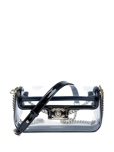 Pre-owned Chanel Naked Boy Flap Shoulder Bag In White