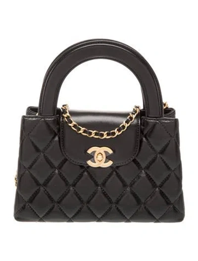 Pre-owned Chanel Nano Kelly Shopper In Black