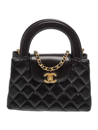 Pre-owned Chanel Nano Kelly Shopper In Black