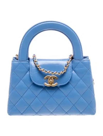 Pre-owned Chanel Nano Kelly Shopper In Blue