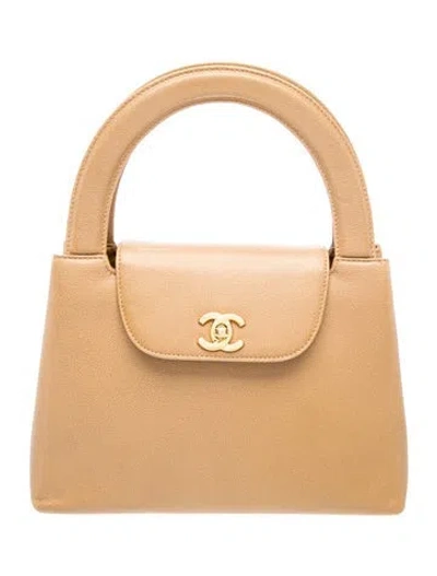 Pre-owned Chanel Nano Kelly Shopper In Neutral