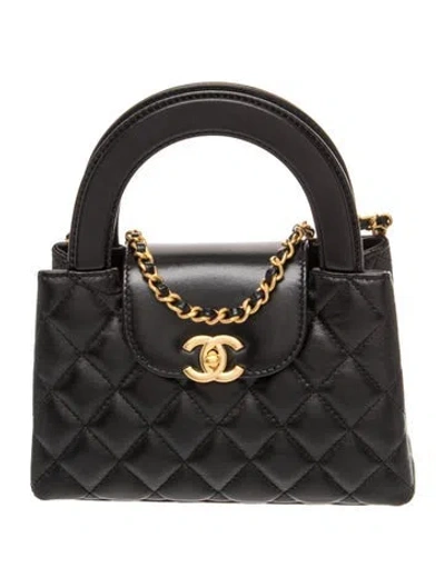Pre-owned Chanel Nano Kelly Shopper W/tags In Black