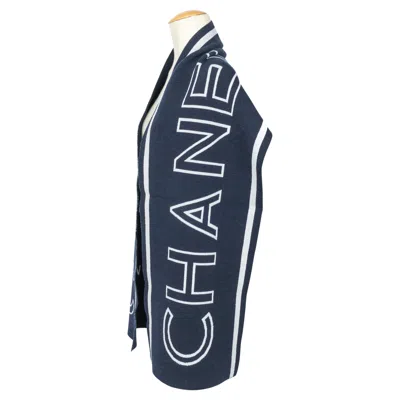 Pre-owned Chanel Navy Blue Scarf
