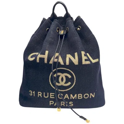 Pre-owned Chanel Navy Canvas Backpack ()