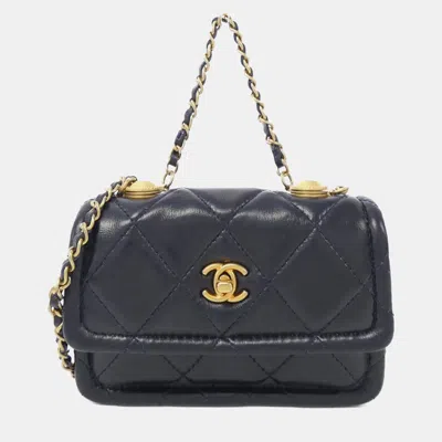 Pre-owned Chanel Navy Chain Clutch Bag