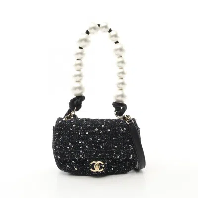 Pre-owned Chanel Navy Fabric Shoulder Bag ()