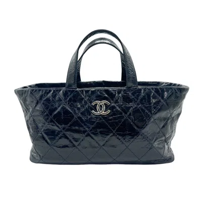 Pre-owned Chanel Navy Leather Handbag Shoulder Bag ()