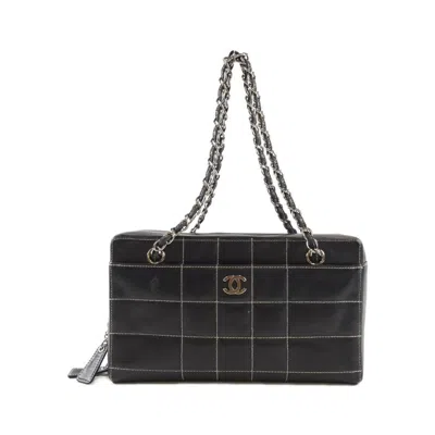 Pre-owned Chanel Navy Leather Shoulder Bag ()