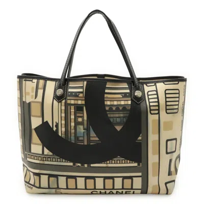 Pre-owned Chanel Navy Pvc Leather Shoulder Bag Tote Bag () In Multi