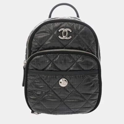 Pre-owned Chanel Neige Collection Backpack Black Nylon