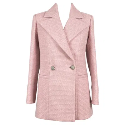 Pre-owned Chanel New 2022 Fall Runway Cc Jewel Buttons Tweed Jacket In Beige