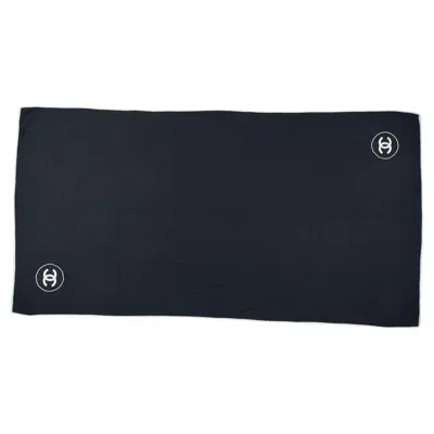 Pre-owned Chanel New Black Cashmere Silk Cc Shawl