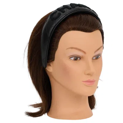 Pre-owned Chanel New Black Leather Headband