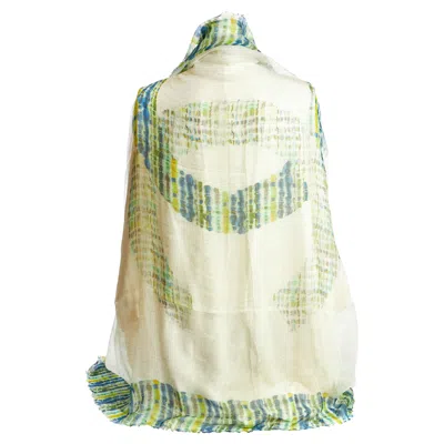 Pre-owned Chanel New  Cashmere Green Logo Shawl