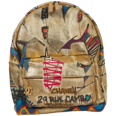 Pre-owned Chanel New  Limited Edition Graffiti Backpack In Brown
