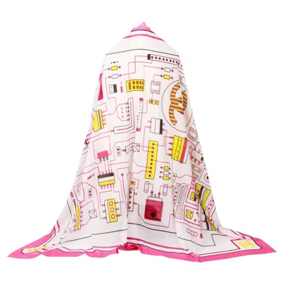 Pre-owned Chanel New  Oversize Pink Shawl Scarf 70"