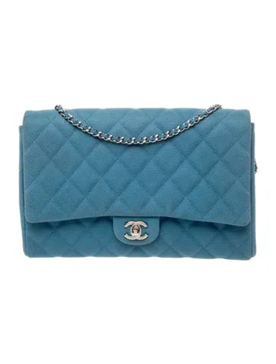 Pre-owned Chanel New Clutch W/ Chain In Blue