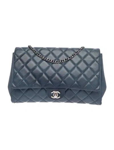 Pre-owned Chanel New Clutch W/ Chain In Blue