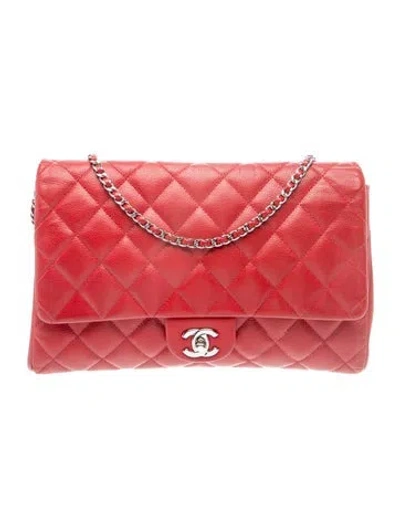 Pre-owned Chanel New Clutch W/ Chain In Red