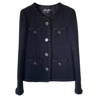 Pre-owned Chanel New Most Iconic Paris / Rome Black Tweed Jacket 34 Fr