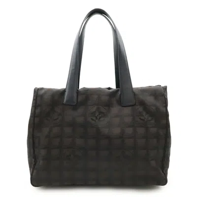 Pre-owned Chanel New Travel Line Black Brown New Travel Line Tote Bag ()
