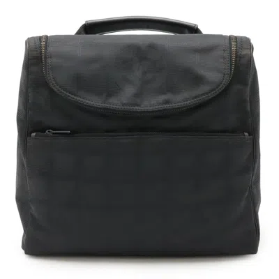 Pre-owned Chanel New Travel Line Black Nylon Backpack Shoulder Bag ()