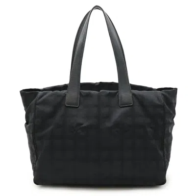 Pre-owned Chanel New Travel Line Black Nylon Shoulder Bag Tote Bag ()