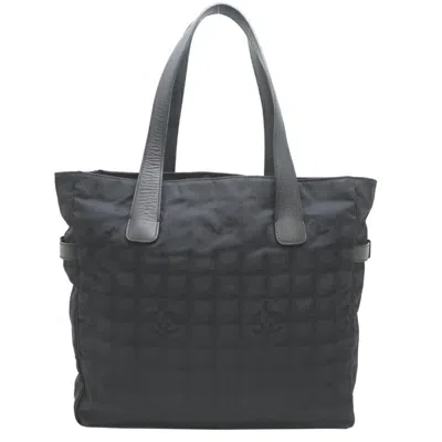 Pre-owned Chanel New Travel Line Black Nylon Tote Bag ()