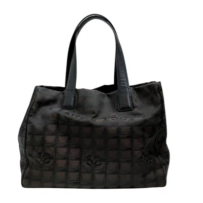 Pre-owned Chanel New Travel Line Brown New Travel Line Nylon Leather Tote Bag ()