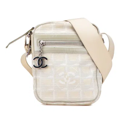 Pre-owned Chanel New Travel Line Canvas Leather Pochette Shoulder Bag () In Multi