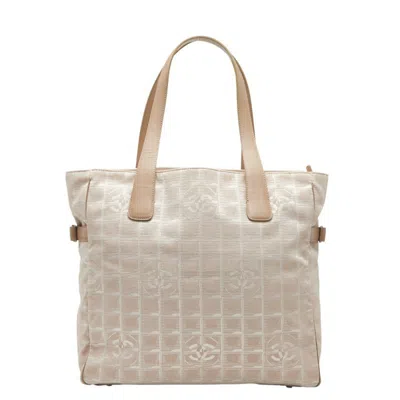 Pre-owned Chanel New Travel Line Canvas Leather Tote Bag () In Multi