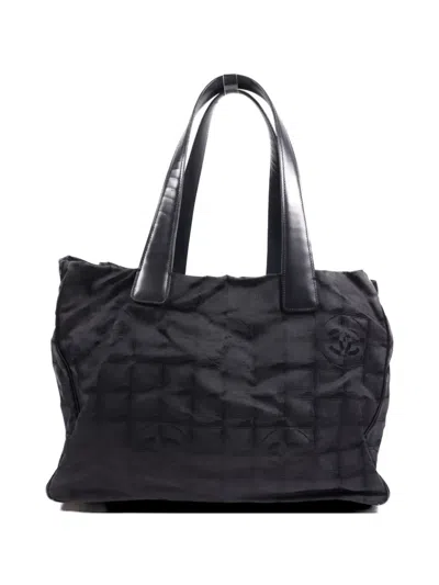 Pre-owned Chanel New Travel Line Cc Tote Bag In Black