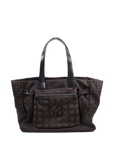 Pre-owned Chanel New Travel Line Cc Tote Bag In Brown