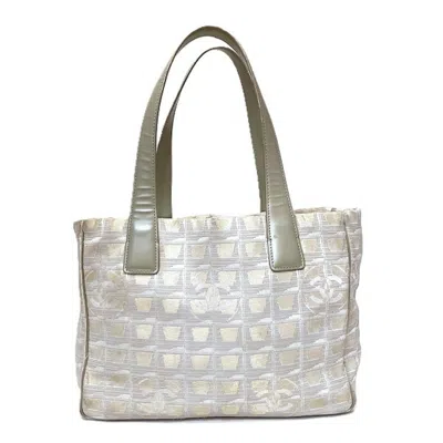 Pre-owned Chanel New Travel Line Gold Canvas Leather Handbag () In Multi