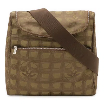 Pre-owned Chanel New Travel Line Leather Backpack Shoulder Bag () In Green