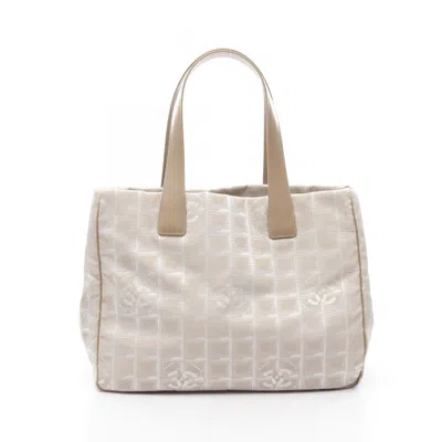 Pre-owned Chanel New Travel Line Leather Nylon Canvas Tote Bag () In Pink