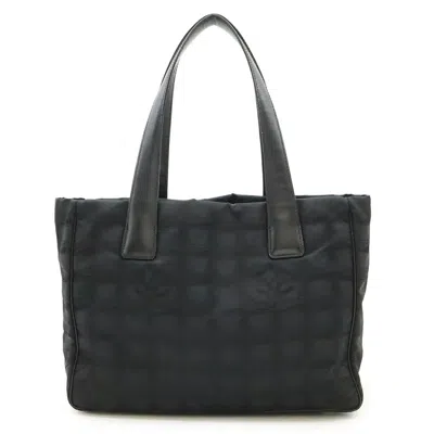 Pre-owned Chanel New Travel Line Leather Shoulder Bag Tote Bag () In Black
