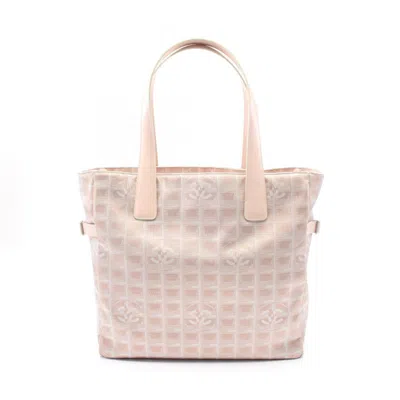 Pre-owned Chanel New Travel Line Leather Tote Bag () In Pink