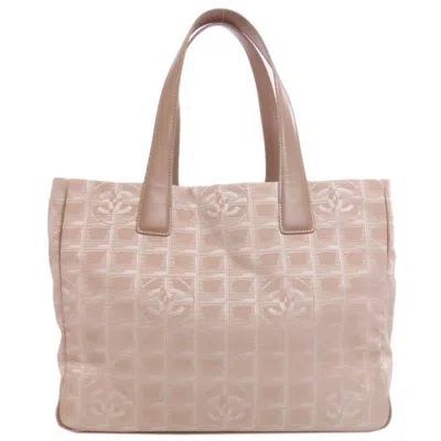 Pre-owned Chanel New Travel Line New Travel Line Handbag () In Sand