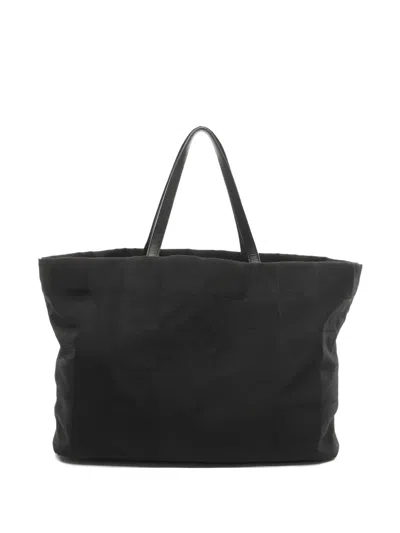 Pre-owned Chanel New Travel Line Tote Bag In Black