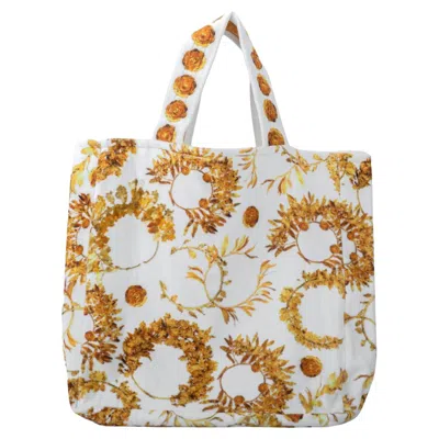 Pre-owned Chanel New White Terry Cloth Beach Bag