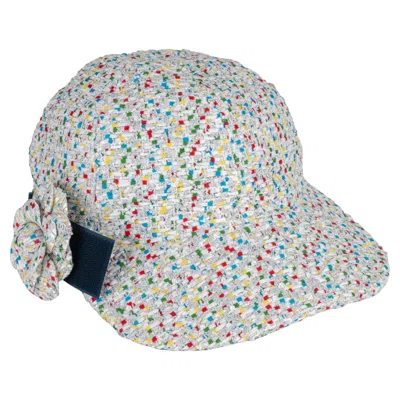 Pre-owned Chanel New White Tweed Baseball Hat Md