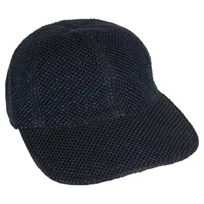 Pre-owned Chanel Nib Black Lurex Baseball Hat